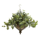 23” Dusty Miller Artificial Plant in Hanging Bowl