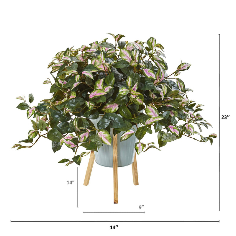 23” Hoya Artificial Plant in Green Planter with Stand, photo 2 of 2