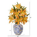 23” Lily Artificial Arrangement in Decorative Vase