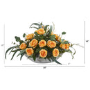 23” Rose and Eucalyptus Artificial Arrangement in Vase