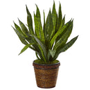 23” Sansevieria Artificial Plant in Basket