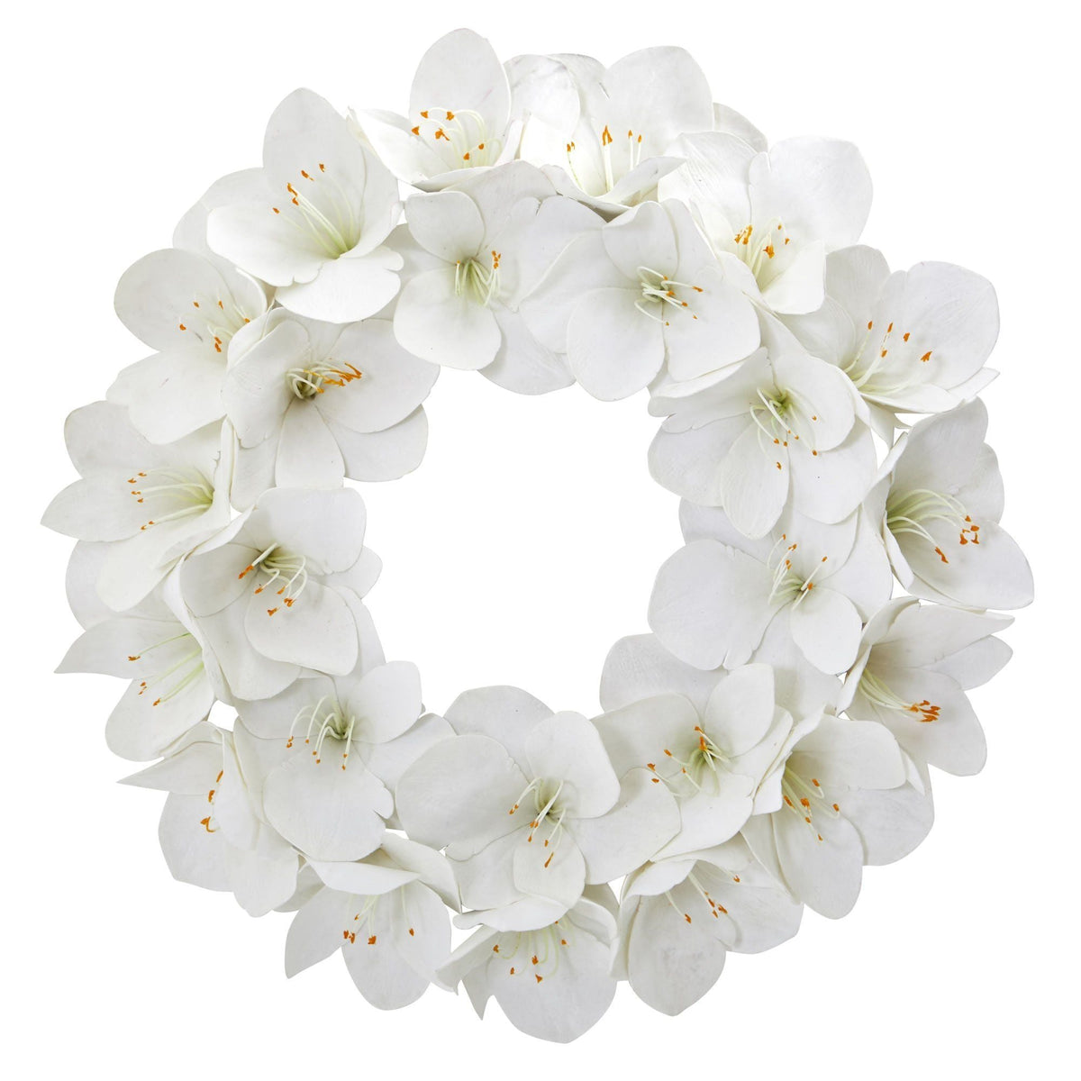 24” Amaryllis Artificial Wreath, photo 3 of 3