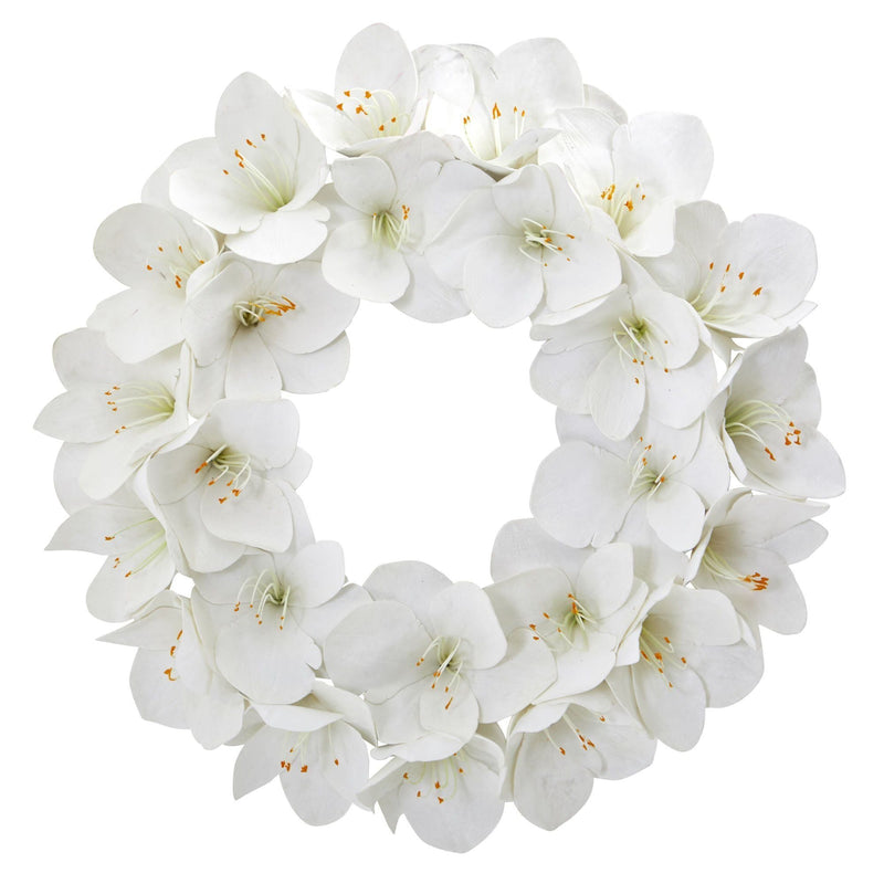24” Amaryllis Artificial Wreath, photo 3 of 3