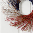 24” Americana Twig Wreath Red White and Blue