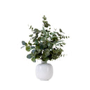 24” Artificial Eucalyptus Leaves Arrangement with Ceramic Planter