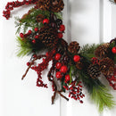 24” Assorted Berry Wreath