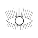 24” Black Metal Eye Wall Mirror