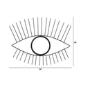 24” Black Metal Eye Wall Mirror