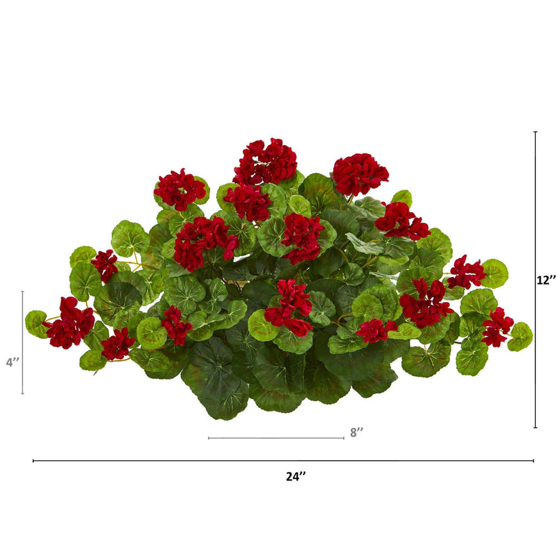 24” Geranium Artificial Ledge Plant, photo 2 of 2