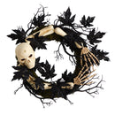 24" Halloween Skull and Bones Wreath