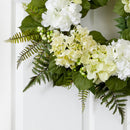 24” Artificial White Hydrangea Berry Wreath