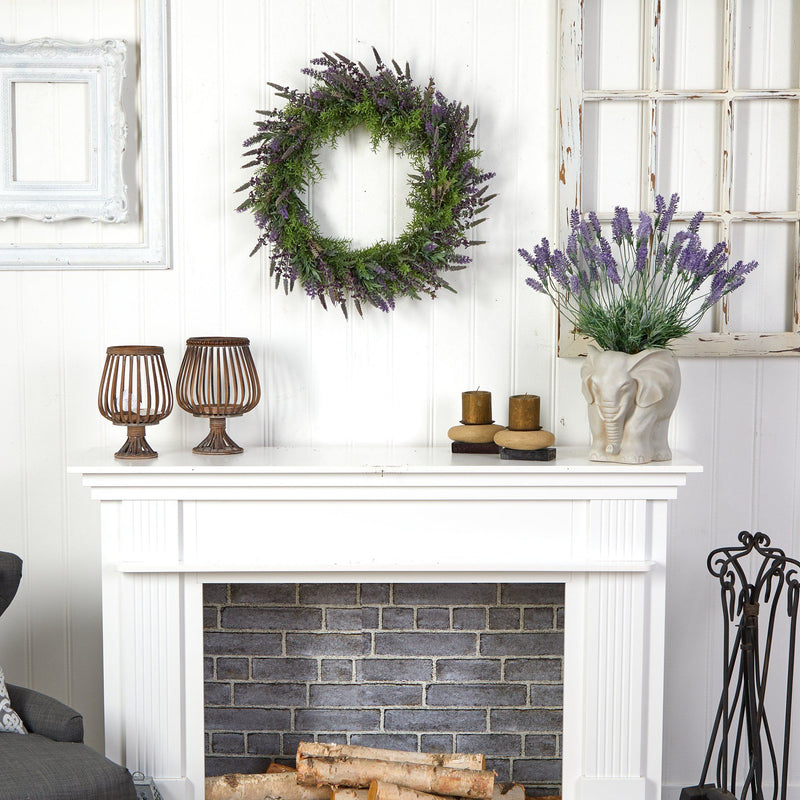 24” Lavender Artificial Wreath, photo 4 of 4