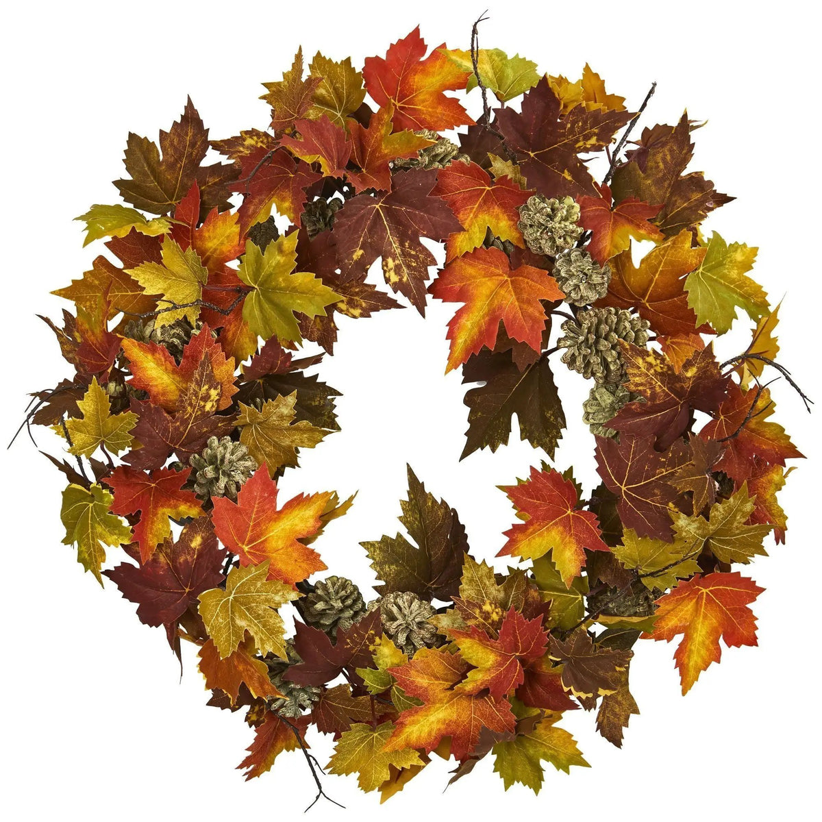 24” Maple Pine Cone Wreath, photo 3 of 3