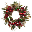 24” Ornament, Pine & Pine cone  Wreath