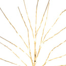 24" Pre-Lit Artificial White Birch Branches with 80 Warm White LED Lights - Set of 2