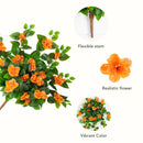 24" UV Resistant Artificial Azalea Hanging Plant (Indoor/Outdoor) - Set of 3
