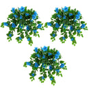 24" UV Resistant Artificial Azalea Hanging Plant (Indoor/Outdoor) - Set of 3