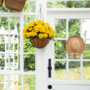 24" UV Resistant Artificial Chrysanthemum Hanging Basket (Indoor/Outdoor)