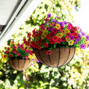 24" UV Resistant Artificial Daisy Hanging Basket DIY Kit (Indoor/Outdoor) - Set of 2
