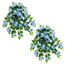 24" UV Resistant Artificial Hydrangea Hanging Plant (Indoor/Outdoor) - Set of 2