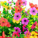 24" UV Resistant Artificial Daisy Hanging Basket DIY Kit (Indoor/Outdoor)
