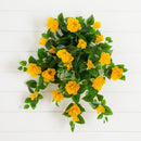 24" UV Resistant Artificial Hibiscus Hanging Plant (Indoor/Outdoor) - Set of 2