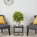 25” Tradescantia Artificial Plant in White Elephant Shaped Planter (Real Touch)