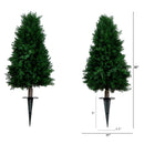 2.5' UV Resistant Artificial Cedar Plant with Integrated Ground Stake (Indoor/Outdoor) - Set of 2 by Nearly Natural