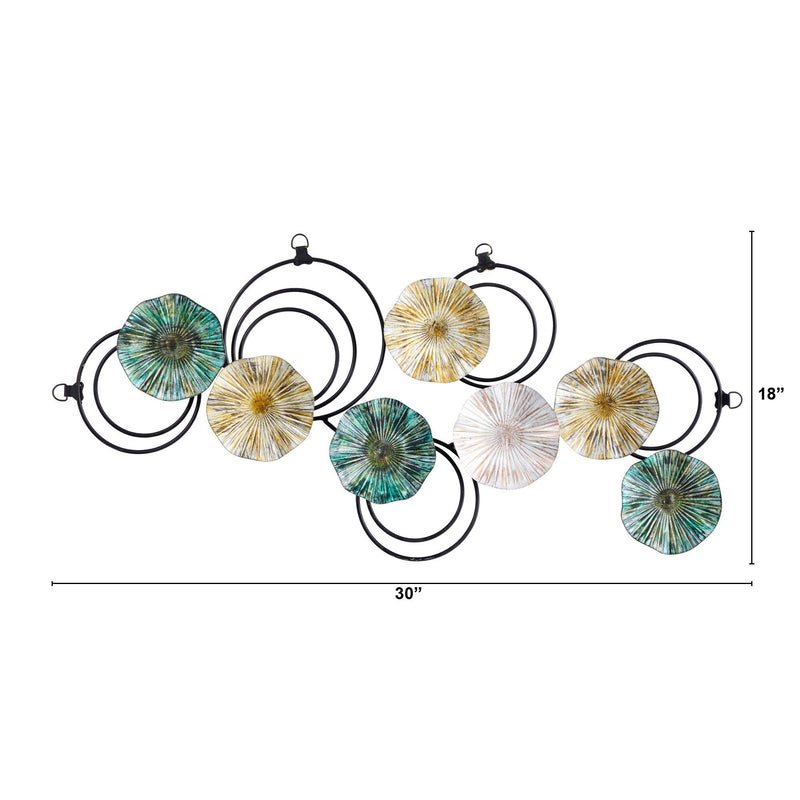 2.5’ x 1.5’ Scallop Design Metal Wall Art Decor