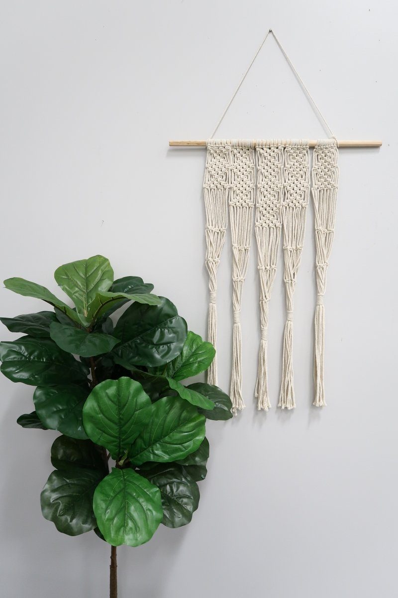 2.5’ x 2’ Hand Woven Macrame Wall Hanging Decor, photo 5 of 11