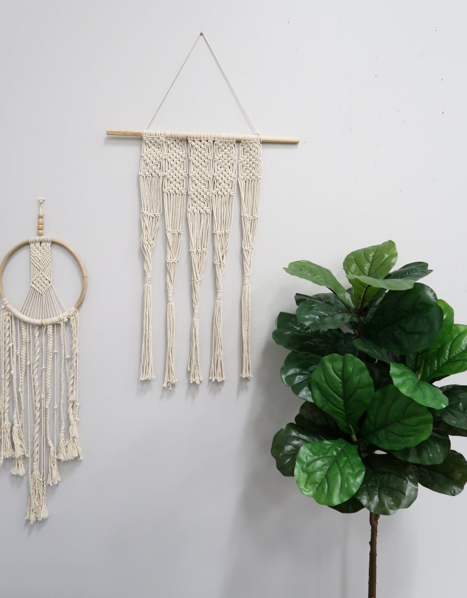 2.5’ x 2’ Hand Woven Macrame Wall Hanging Decor, photo 9 of 11