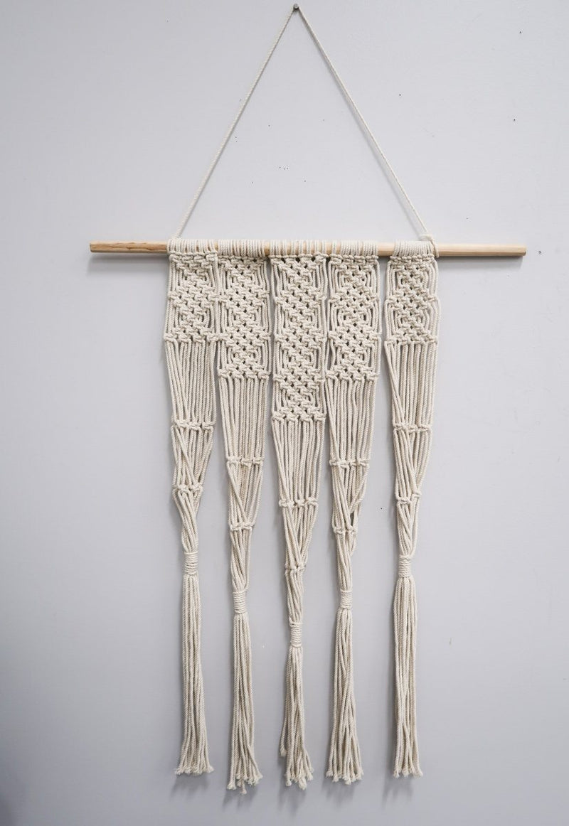 2.5’ x 2’ Hand Woven Macrame Wall Hanging Decor, photo 4 of 11