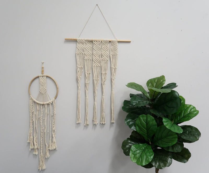 2.5’ x 2’ Hand Woven Macrame Wall Hanging Decor, photo 6 of 11