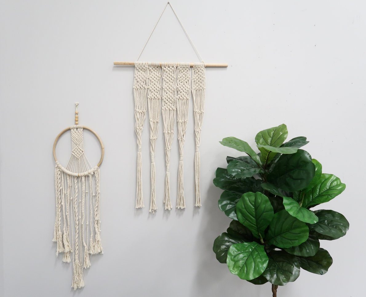 2.5’ x 2’ Hand Woven Macrame Wall Hanging Decor, photo 7 of 11