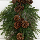 26” Pine & Pine Cone Teardrop by Nearly Natural