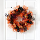 26" Halloween Spider Mesh Wreath