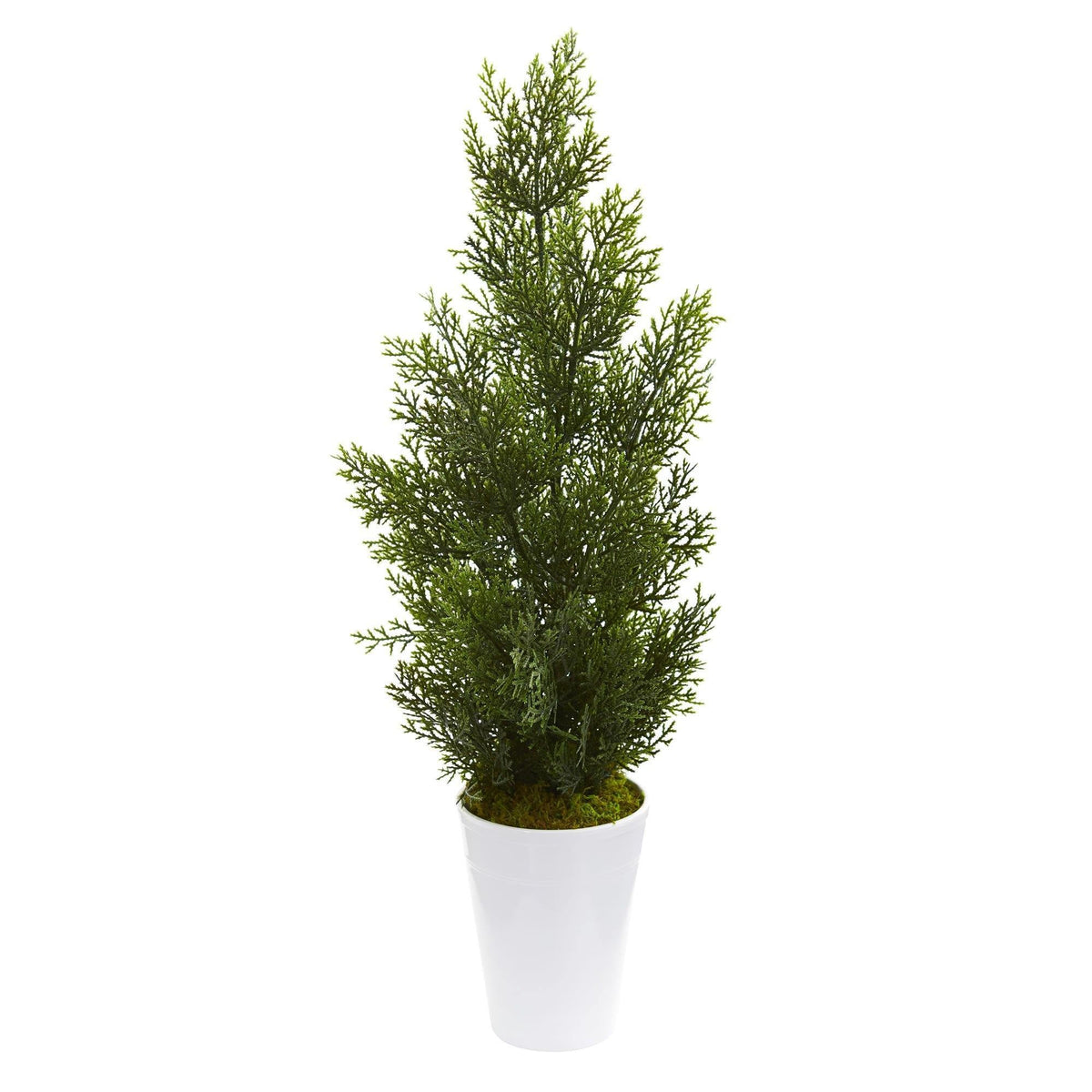 27” Mini Cedar Artificial Pine Tree in Decorative Planter (Indoor/Outdoor), photo 2 of 2