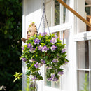27” UV Resistant Artificial Azalea Hanging Basket (Indoor/Outdoor)