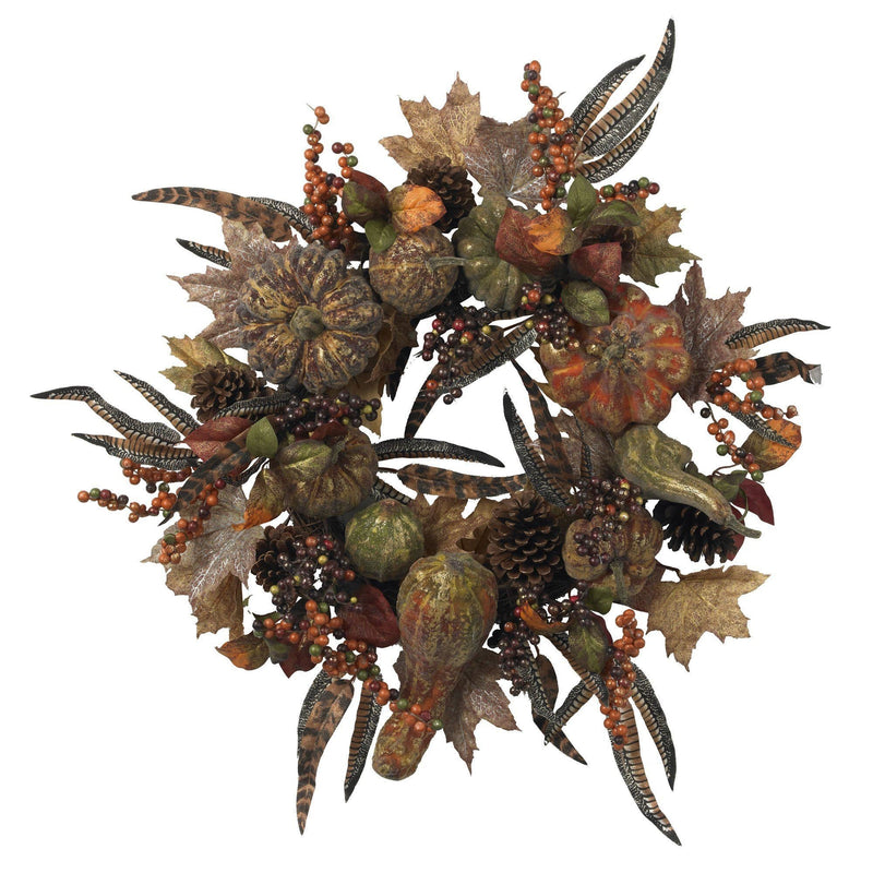 28" Autumn Pumpkin Wreath, photo 2 of 2