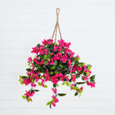 Artificial Bougainvillea Hanging Basket UV Resistant (Indoor/Outdoor) by Nearly Natural