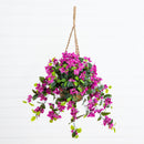 Artificial Bougainvillea Hanging Basket UV Resistant (Indoor/Outdoor) by Nearly Natural