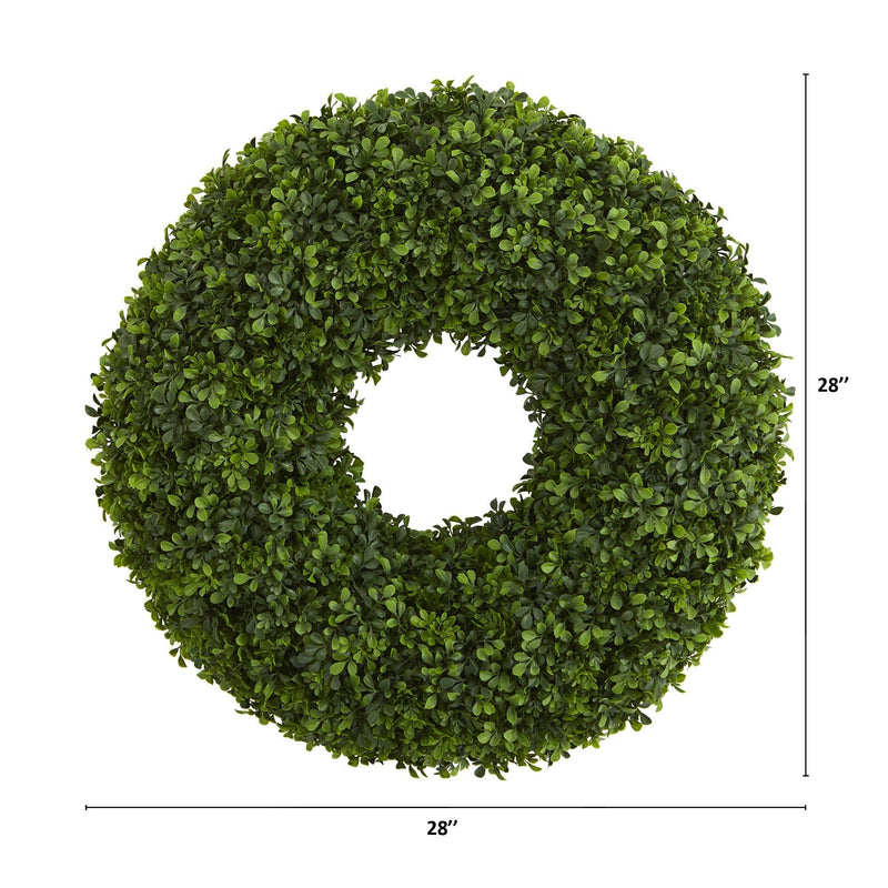 28” Boxwood Artificial Wreath, photo 2 of 2