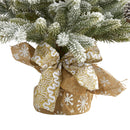28” Flocked Artificial Christmas Tree with Pine Cones