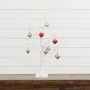 2' Pre-Lit Artificial Valentine's Day Twig Tree with 24 Warm White LED Lights and Heart Ornaments