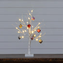 2' Pre-Lit Artificial Valentine's Day Twig Tree with 24 Warm White LED Lights and Heart Ornaments