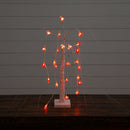 2' Pre-Lit Artificial Valentine's Day Willow Tree with 24 Heart Shaped LED Lights