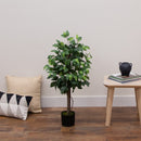 3’ Artificial Double Trunk Ficus Tree