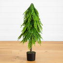 3' Artificial Real Touch Down Swept Norfolk Pine Tree with Natural Look