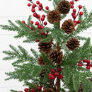 36” Pine & Berry Christmas Tree by Nearly Natural
