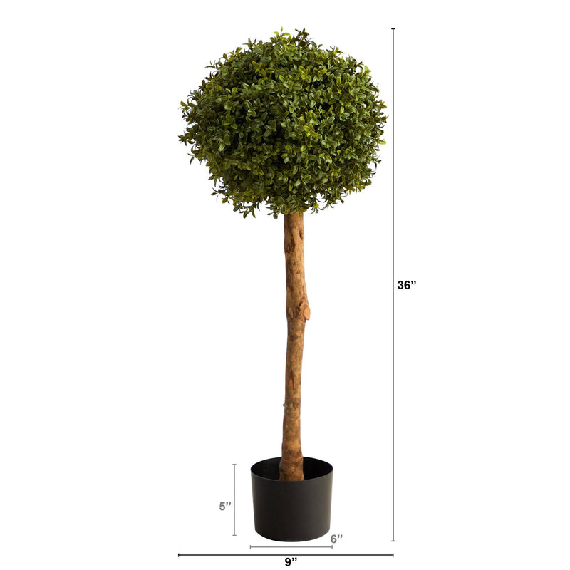 3’ Boxwood Ball Topiary Artificial Tree (Indoor/Outdoor), photo 2 of 4